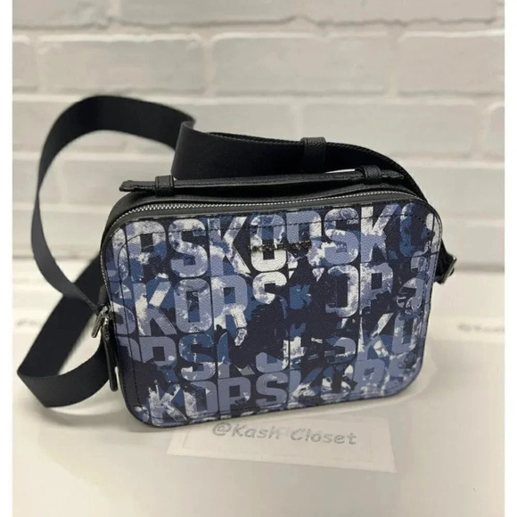 Michael Kors Cooper EW Map Crossbody Bag Purse - Admiral - Picture 1 of 12